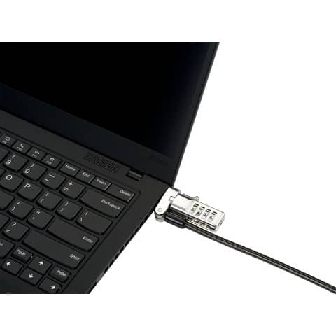 Lucchetto per laptop con combinazione 3 in 1 - con cavo 1,8 m Kensington nero K62316WW